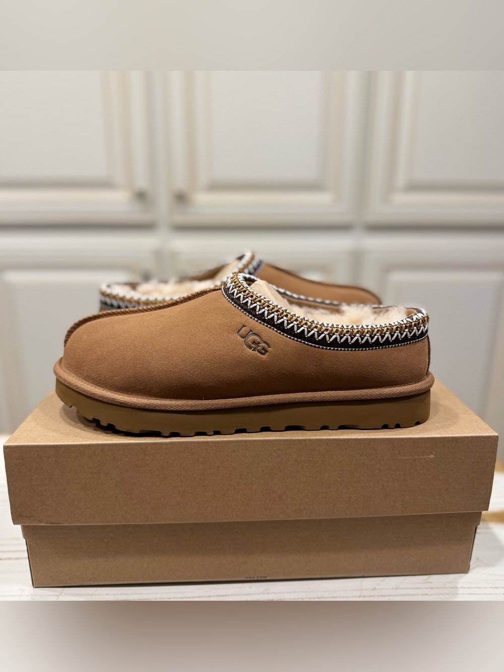 UGG • Tasman II • Chestnut Suede Slip-On Clog with Contrast Trim • NWT - Picture 2 of 6